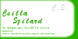 csilla szilard business card